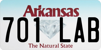 AR license plate 701LAB