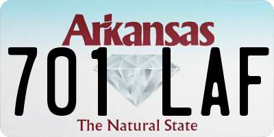 AR license plate 701LAF