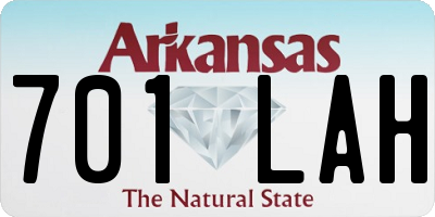 AR license plate 701LAH
