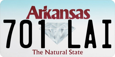 AR license plate 701LAI