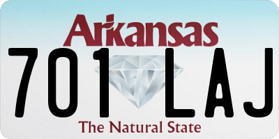 AR license plate 701LAJ