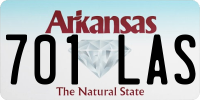 AR license plate 701LAS
