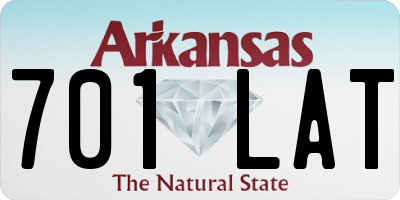 AR license plate 701LAT