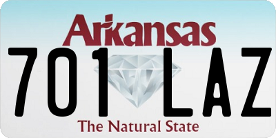 AR license plate 701LAZ