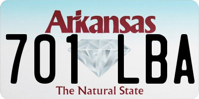 AR license plate 701LBA