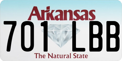 AR license plate 701LBB
