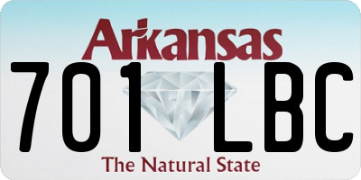 AR license plate 701LBC