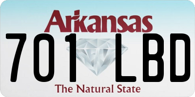 AR license plate 701LBD