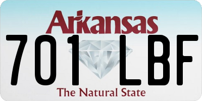 AR license plate 701LBF
