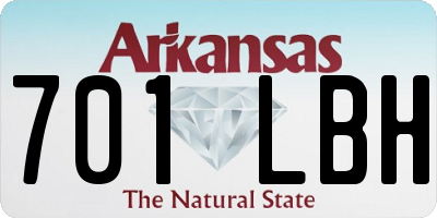 AR license plate 701LBH