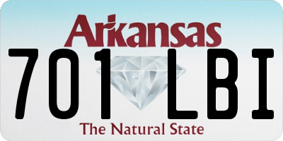 AR license plate 701LBI