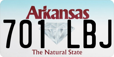 AR license plate 701LBJ