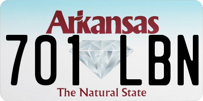 AR license plate 701LBN