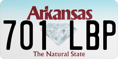 AR license plate 701LBP