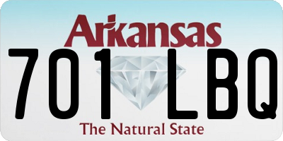 AR license plate 701LBQ