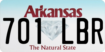 AR license plate 701LBR