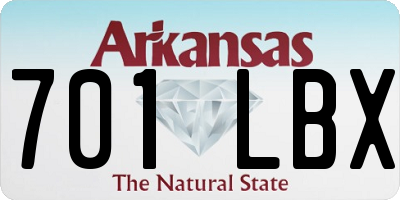AR license plate 701LBX