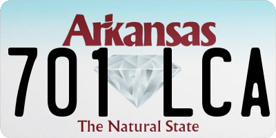 AR license plate 701LCA