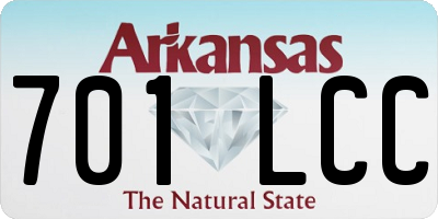 AR license plate 701LCC