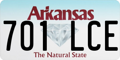 AR license plate 701LCE