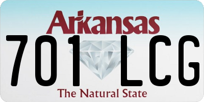 AR license plate 701LCG