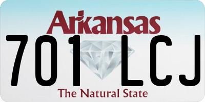 AR license plate 701LCJ
