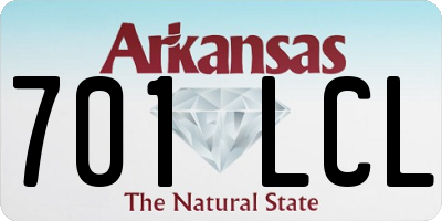 AR license plate 701LCL