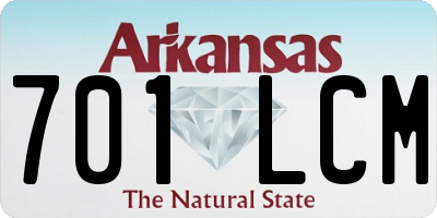AR license plate 701LCM