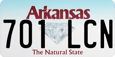 AR license plate 701LCN