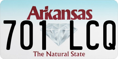 AR license plate 701LCQ