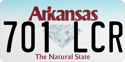 AR license plate 701LCR