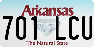 AR license plate 701LCU