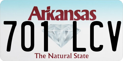 AR license plate 701LCV