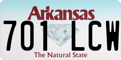 AR license plate 701LCW