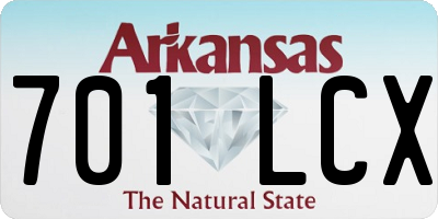 AR license plate 701LCX