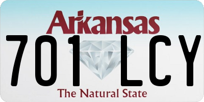 AR license plate 701LCY