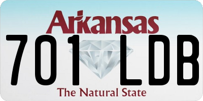 AR license plate 701LDB