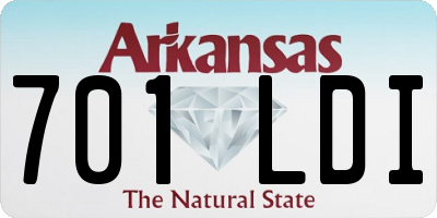 AR license plate 701LDI