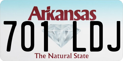 AR license plate 701LDJ