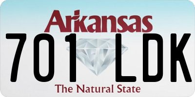 AR license plate 701LDK