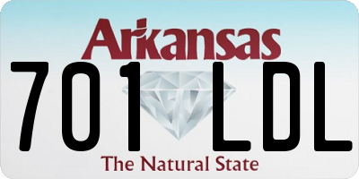 AR license plate 701LDL