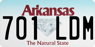 AR license plate 701LDM