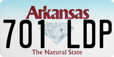 AR license plate 701LDP