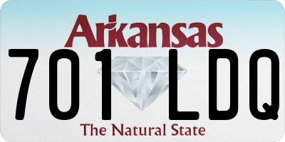 AR license plate 701LDQ