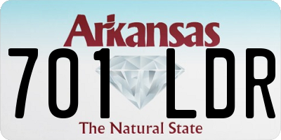 AR license plate 701LDR