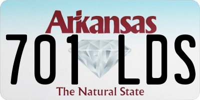 AR license plate 701LDS