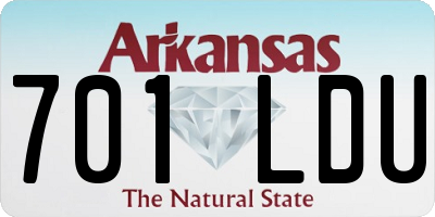 AR license plate 701LDU