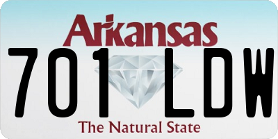 AR license plate 701LDW