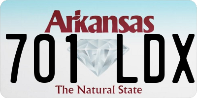 AR license plate 701LDX
