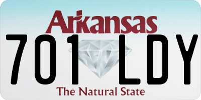 AR license plate 701LDY
